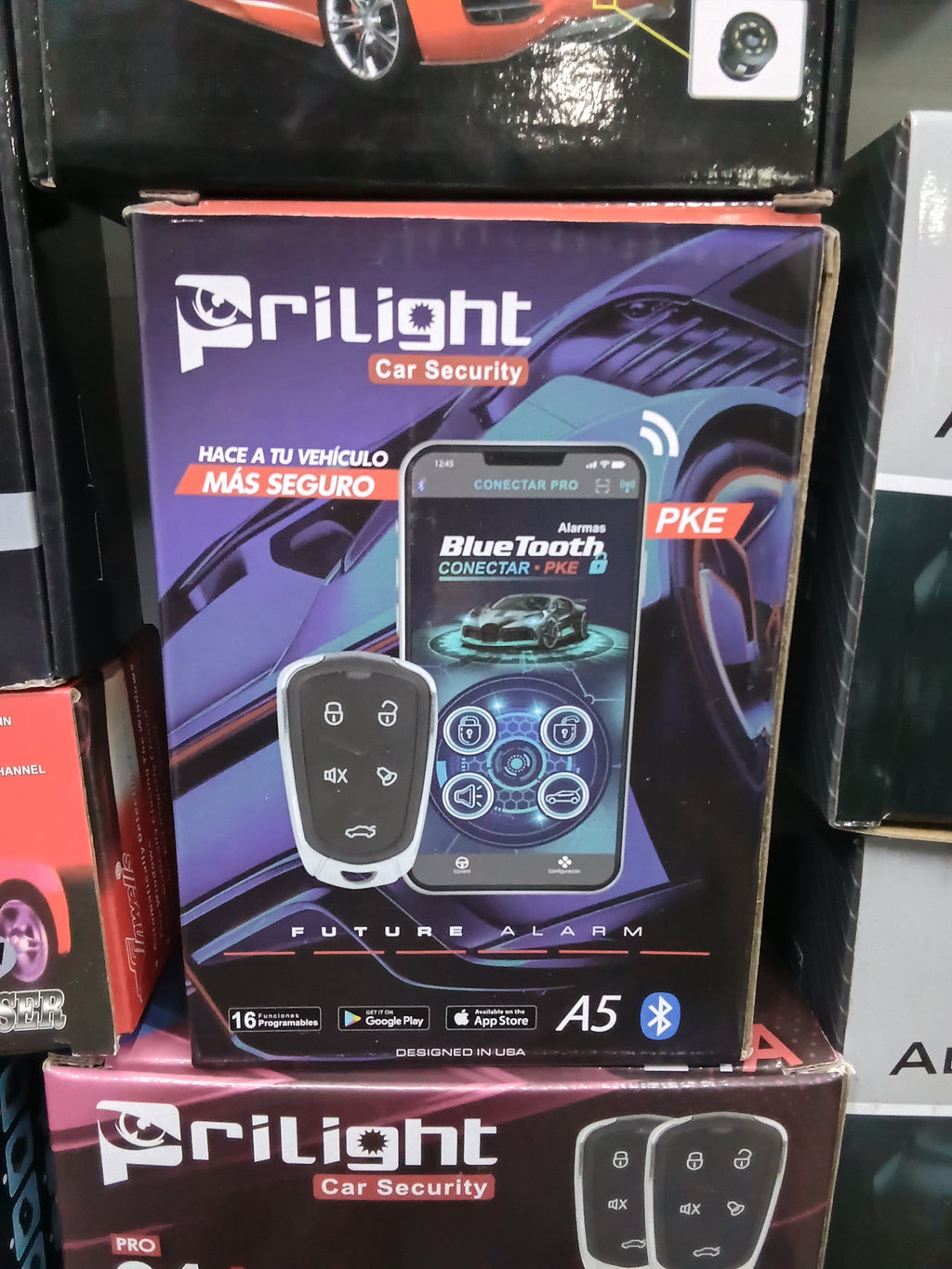 Alarma volumétrica con bluetooth y dos controles