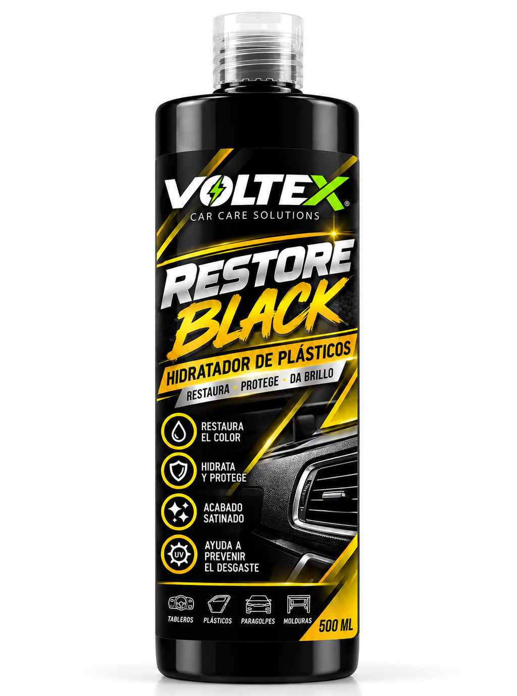 Voltex restore black 500 ml hodrata y protege