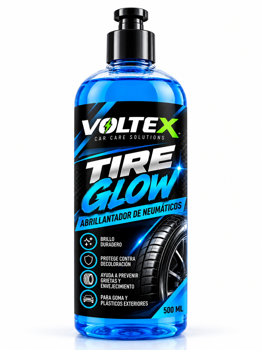 Abrillantador de neumáticos Voltex tire glow 500 ml