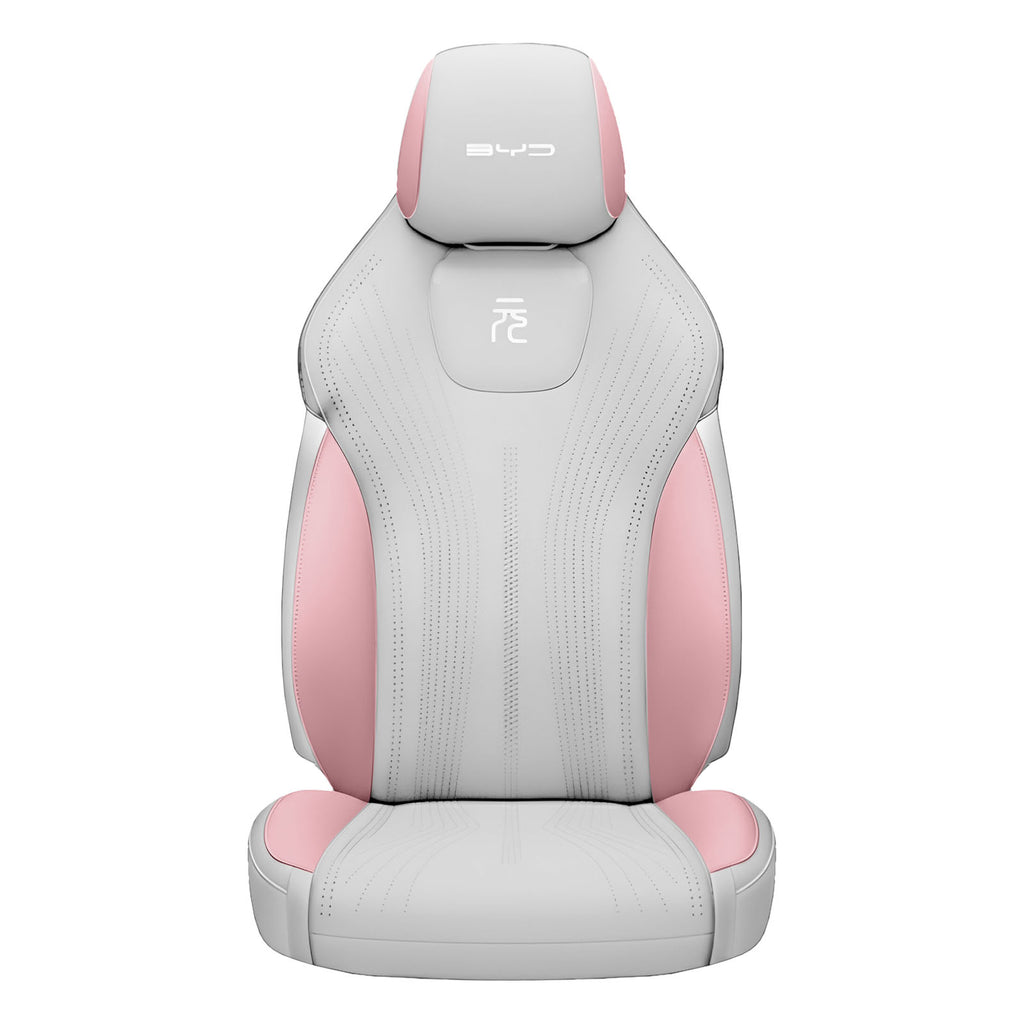 Kit Fundas BYD Yuan Plus 2022+ Gris Claro/Rosa Colocadas