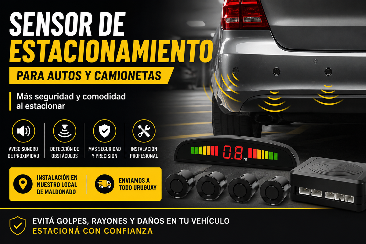 Sensor de estacionamientocon visor y sonido de alerta