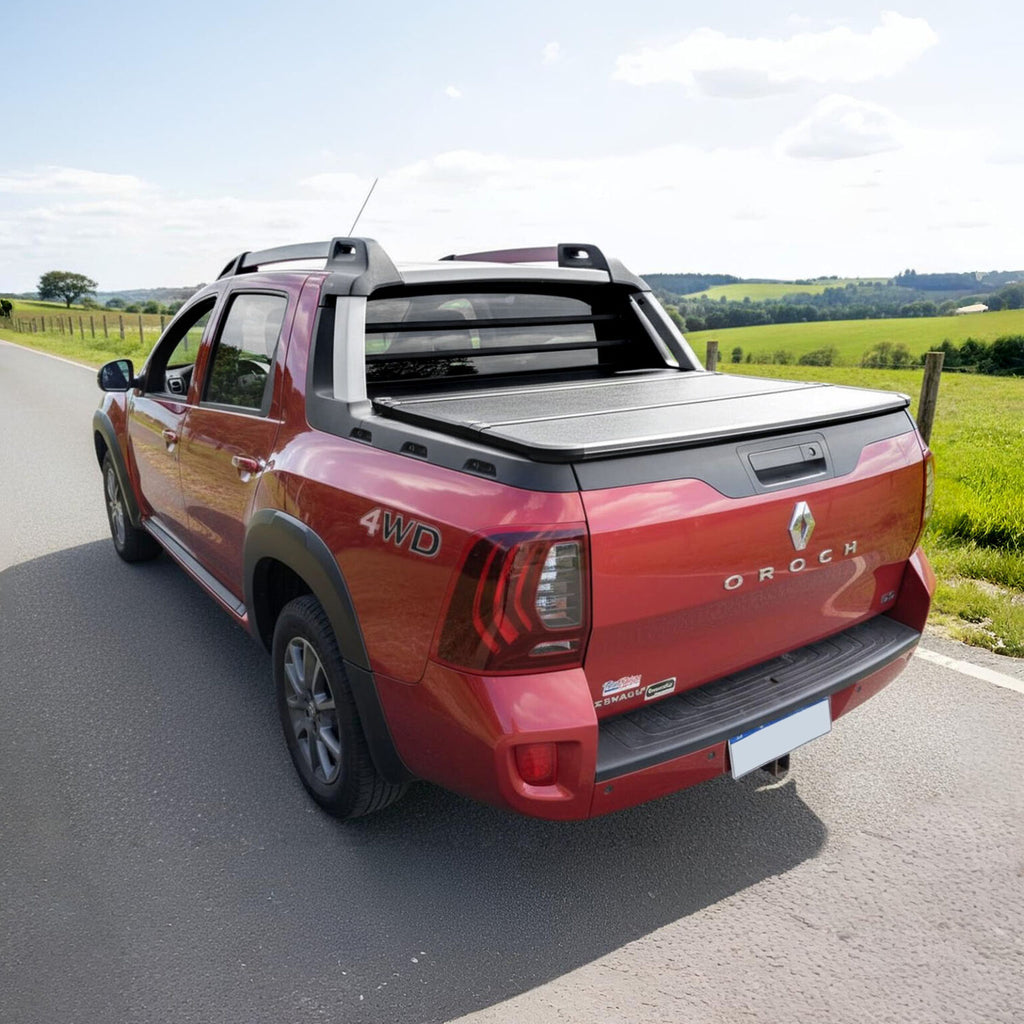 Tapa Rígida Trifold Spaco Aluminio Renault Oroch 2015+ Negro