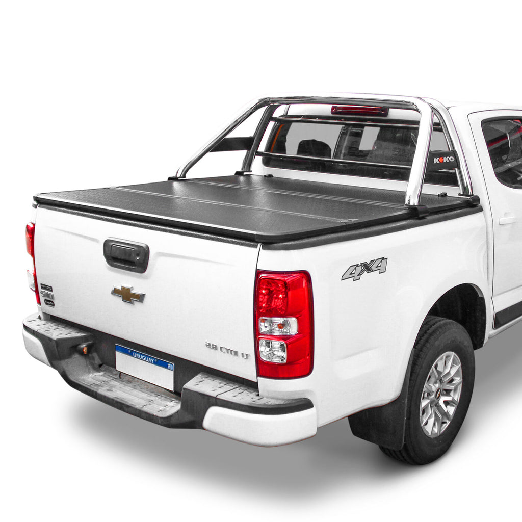 Tapa Rígida Trifold Spaco Chevrolet S10 DC 2012+ Negro